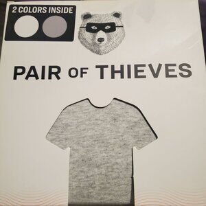 Pair of thieves mens crew neck underwear shirt sz medium super soft gray/white